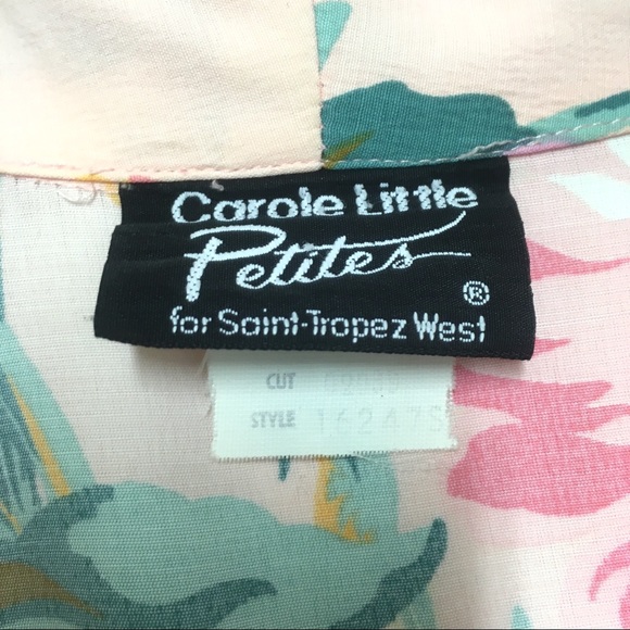 EUC Carol Little Petites floral peplum 40s top 4 S - Picture 6 of 6